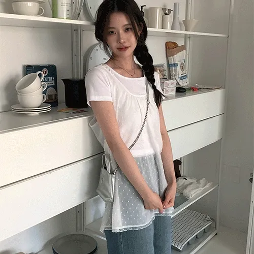 [여름신상🌊] 지무 레이어드 원피스 (3color)