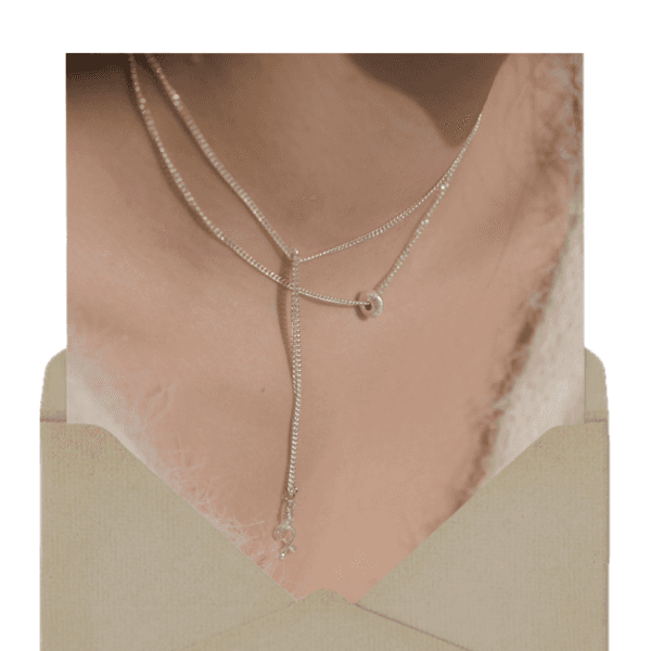 긍정의 힘, silver scarf necklace