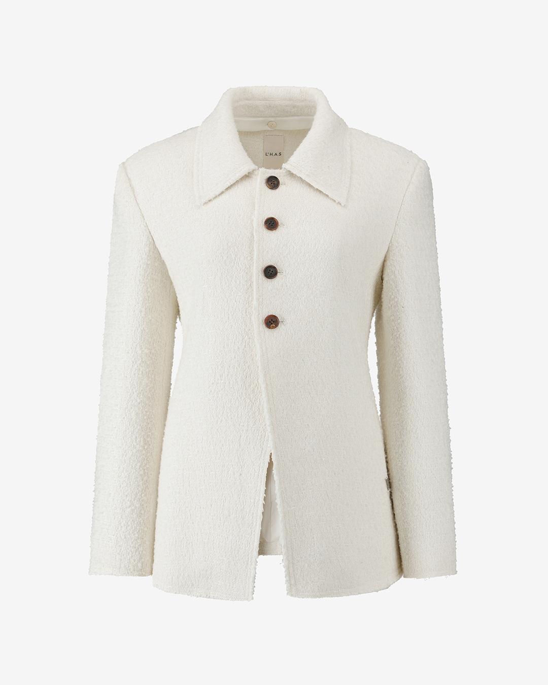DETACHABLE-COLLAR TWEED JACKET_IVORY