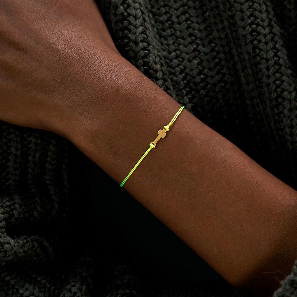 비타민 Gold 실팔찌 Neon Green Key (14K)