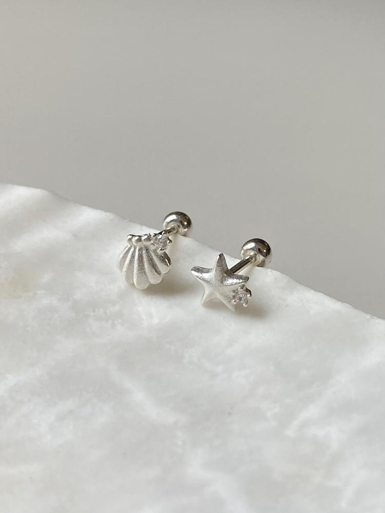 [실버925] 썸머 오션 피어싱 (2type)