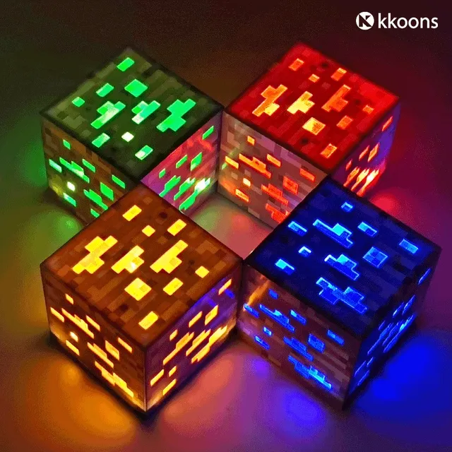 ✨마인크래프트 광물 스톤✨ 조명 마크 충전식 무드등 수면등
