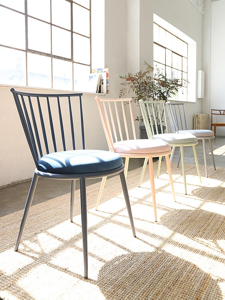 이브 벨벳 패브릭 철제 식탁 카페 의자 인테리어 디자인 체어 SL083