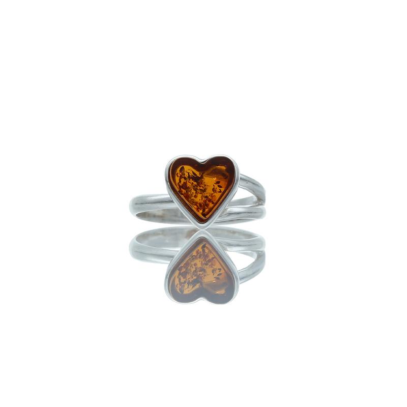Heart openring_brown