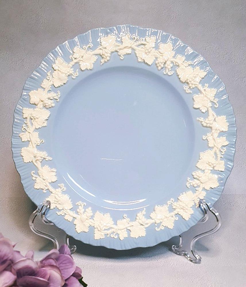 빈티지 웨지우드 퀸즈웨어 크림온라벤더 쉘타입 디너 접시
