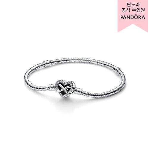 모멘츠 스파클링 인피니티 하트 클라습 스네이크 체인 브레이슬릿_592645C01