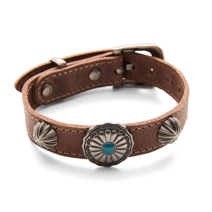 Concho Wrist Belt Brown