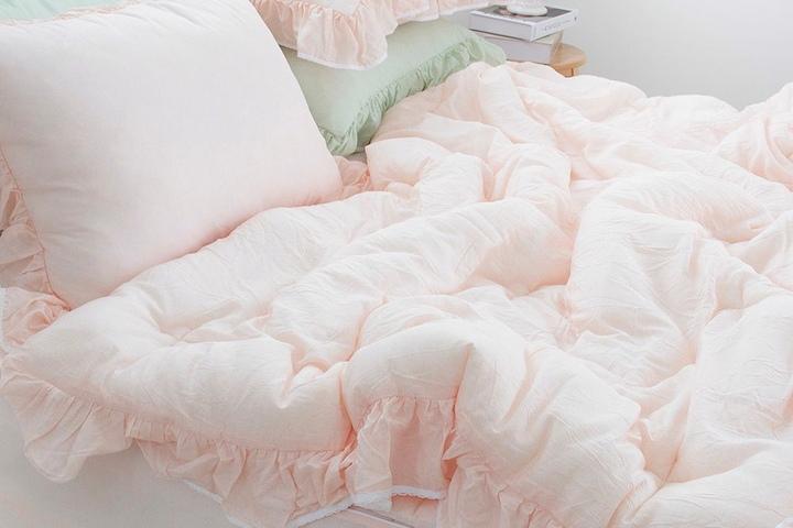 무자극 무소음 사르륵 모달100% 먼지없는 옥수수솜 프릴차렵이불세트 5컬러S Q