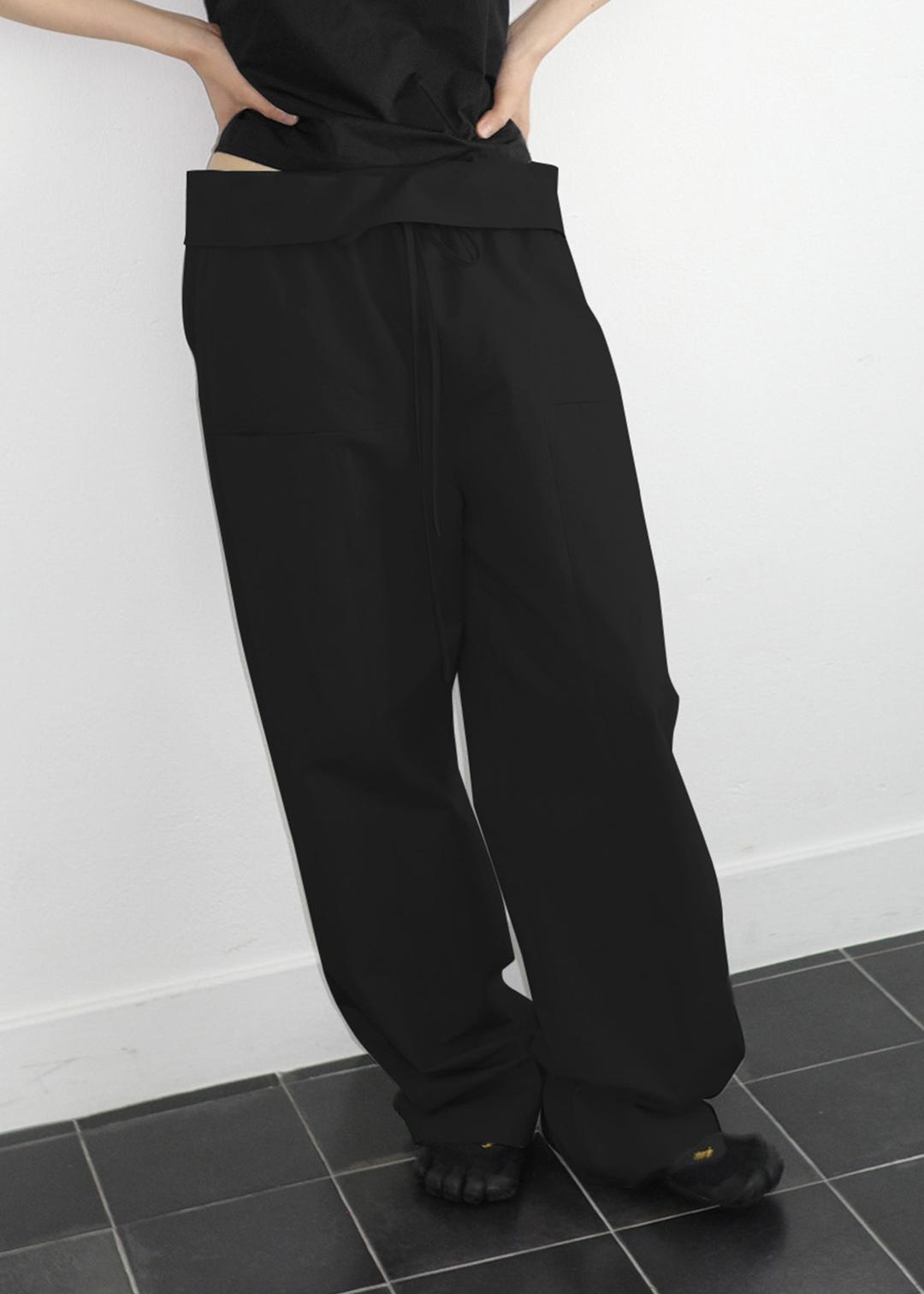 [ 프리오더 ] FOLD PANTS [BLACK]