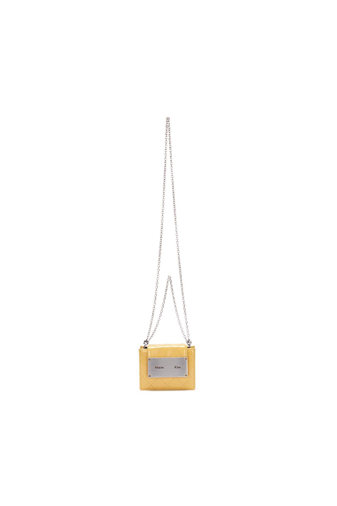 QUILTING ACCORDION MINI BAG IN MUSTARD