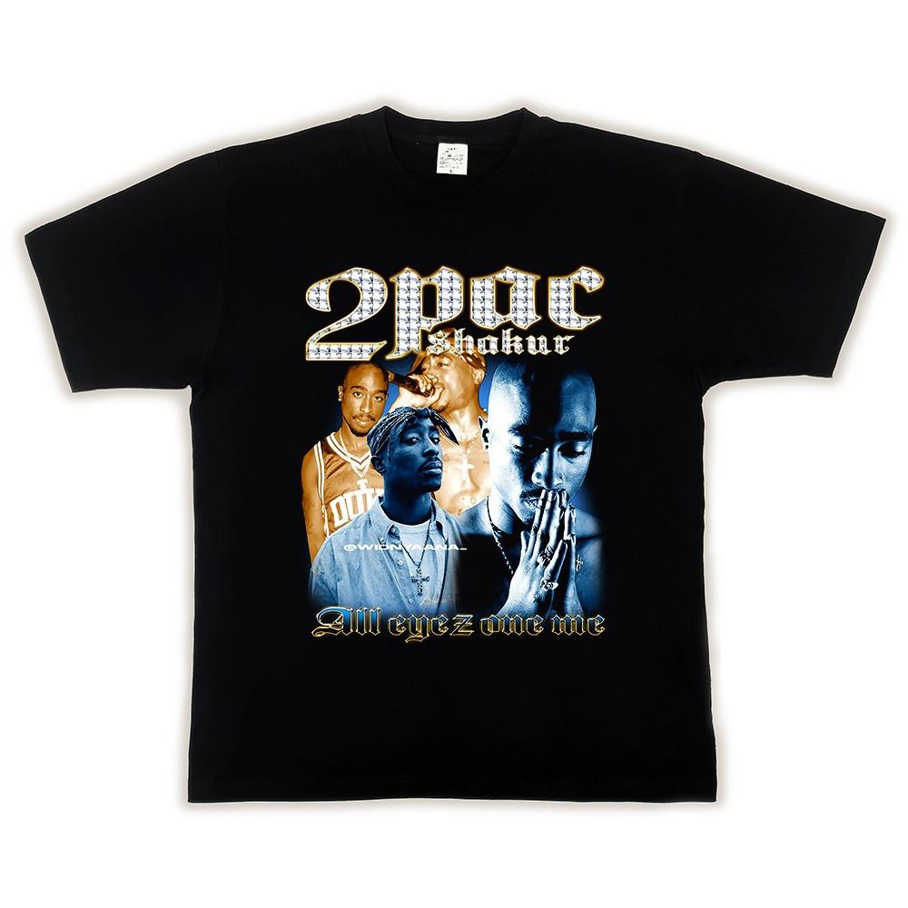 투팍 비기 2pac 프린트 티셔츠 힙합 스트리트 반팔 긴팔 레트로 래퍼 농구