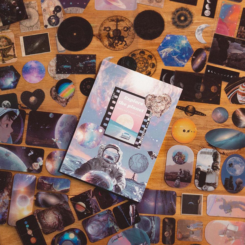 몽환 빈티지 칼선 스티커북 20매 4종 다꾸 다이어리 꾸미기