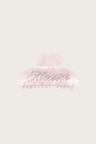 Sugar glass logo hair claw