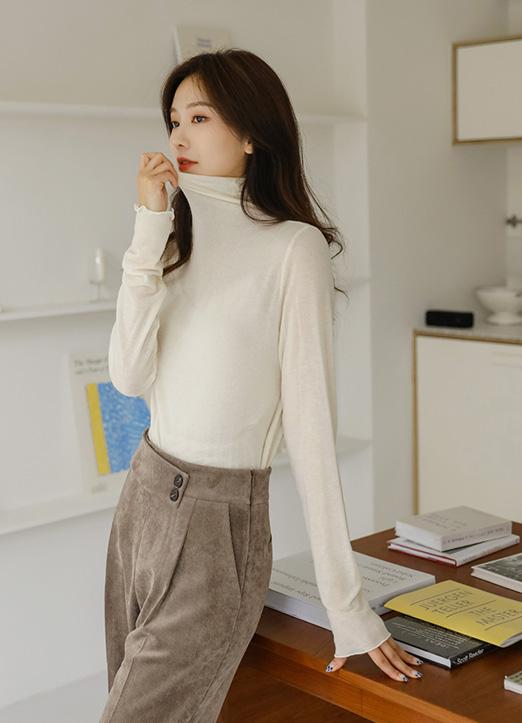 [루이스엔젤]소프트 웜 울라이크 롤링넥 폴라 티셔츠