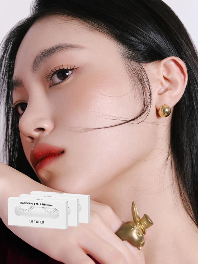 더툴랩 가닥 인조 속눈썹 해피림 아이래쉬 내추럴 [민스코 PICK][3팩 3쌍]