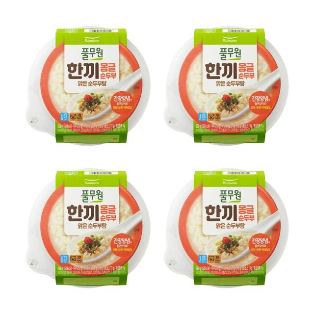 한끼몽글순두부 맑은순두부탕 (280gX4개)