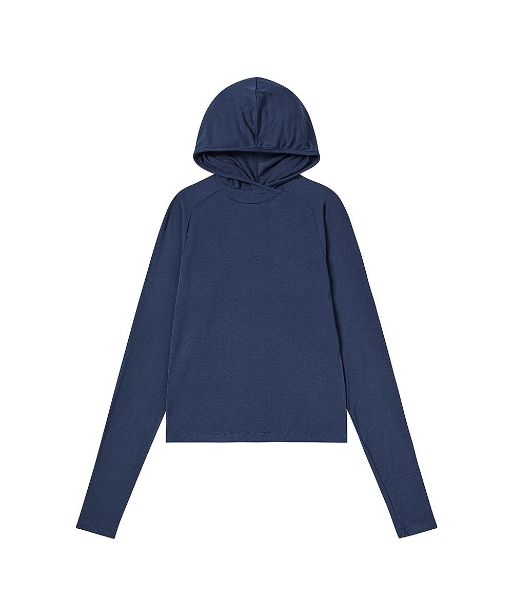 llud Layered Wool Hoodie Blue W
