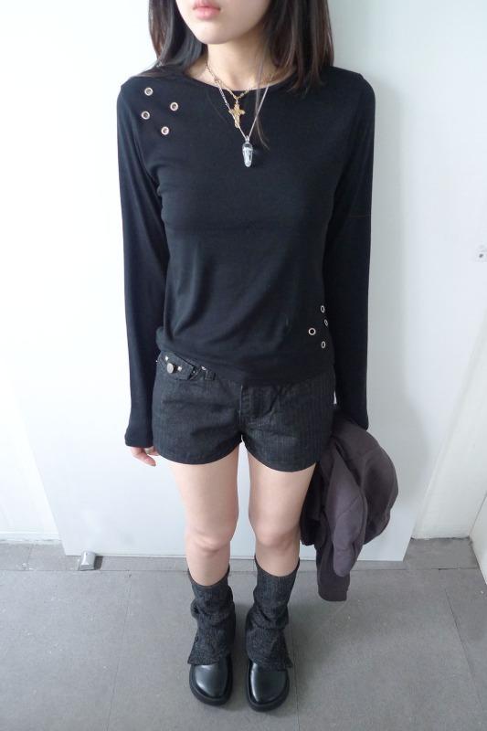 eyelet tee (3color)