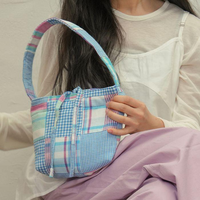 Sunday patch tote bag_blue