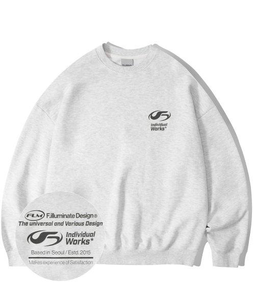 오버핏 액티브 스웨트 셔츠-라이트그레이