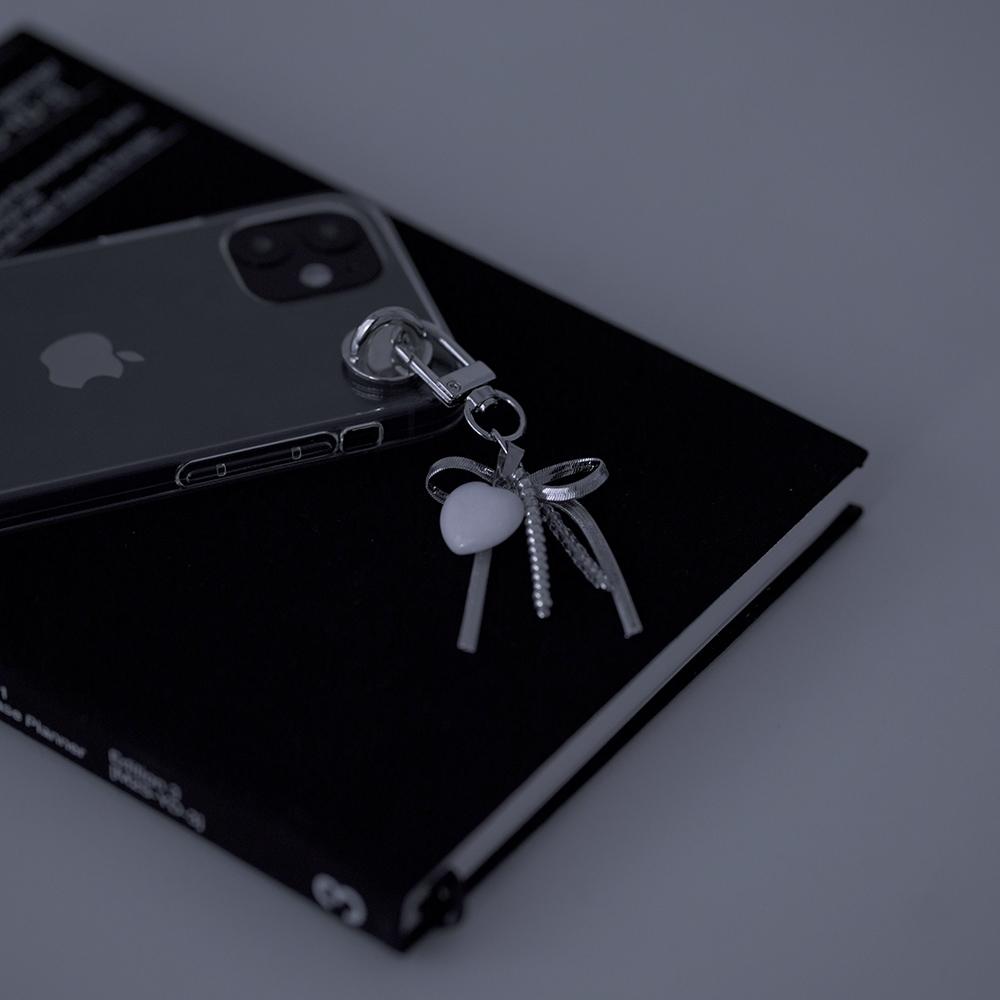 Ribbon Key Ring - Silver