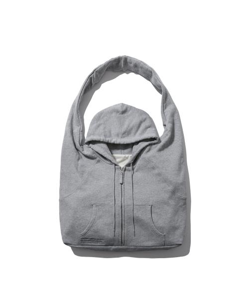 Zip-Up Hoodie Bag - Melange Grey