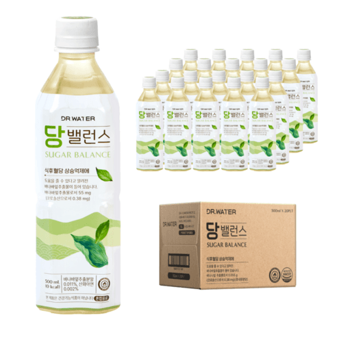 닥터워터 당밸런스 500ml 바나바잎 추출물 차 음료 코로솔산 기능성표시식품 G, 500ml, 20개 - 기타차음료 | 쿠팡