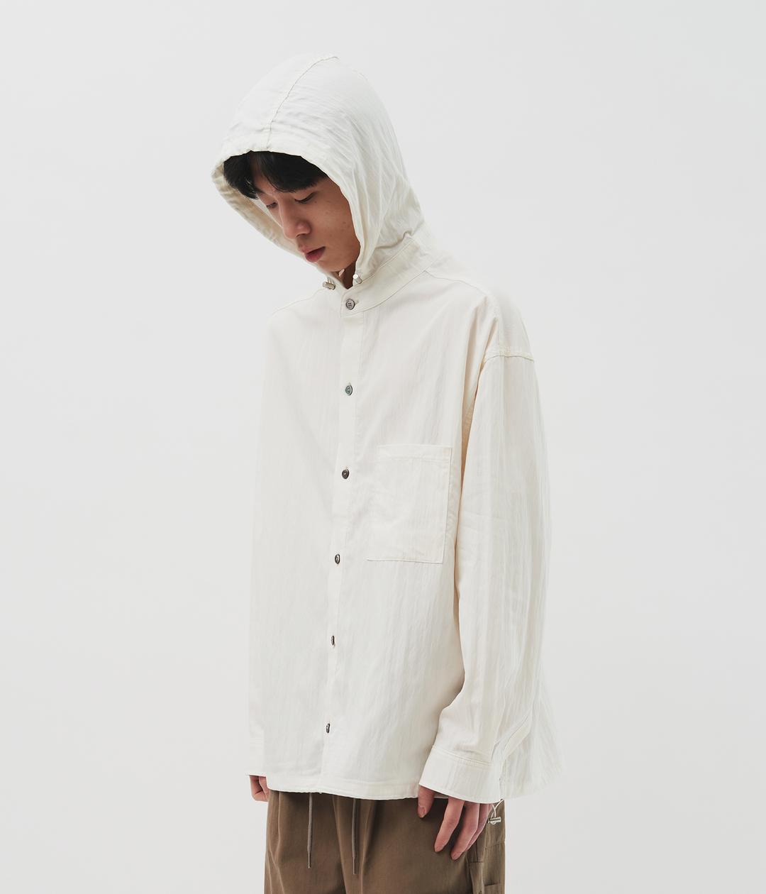 Swing Hooded Rayon Shirt (3color)