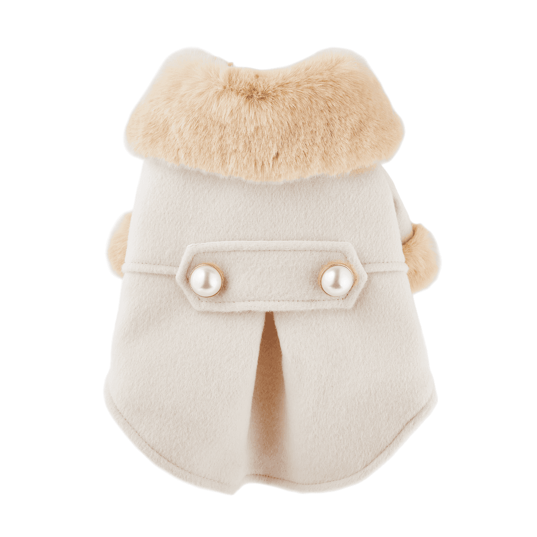 Ivory Fur Wool Coat