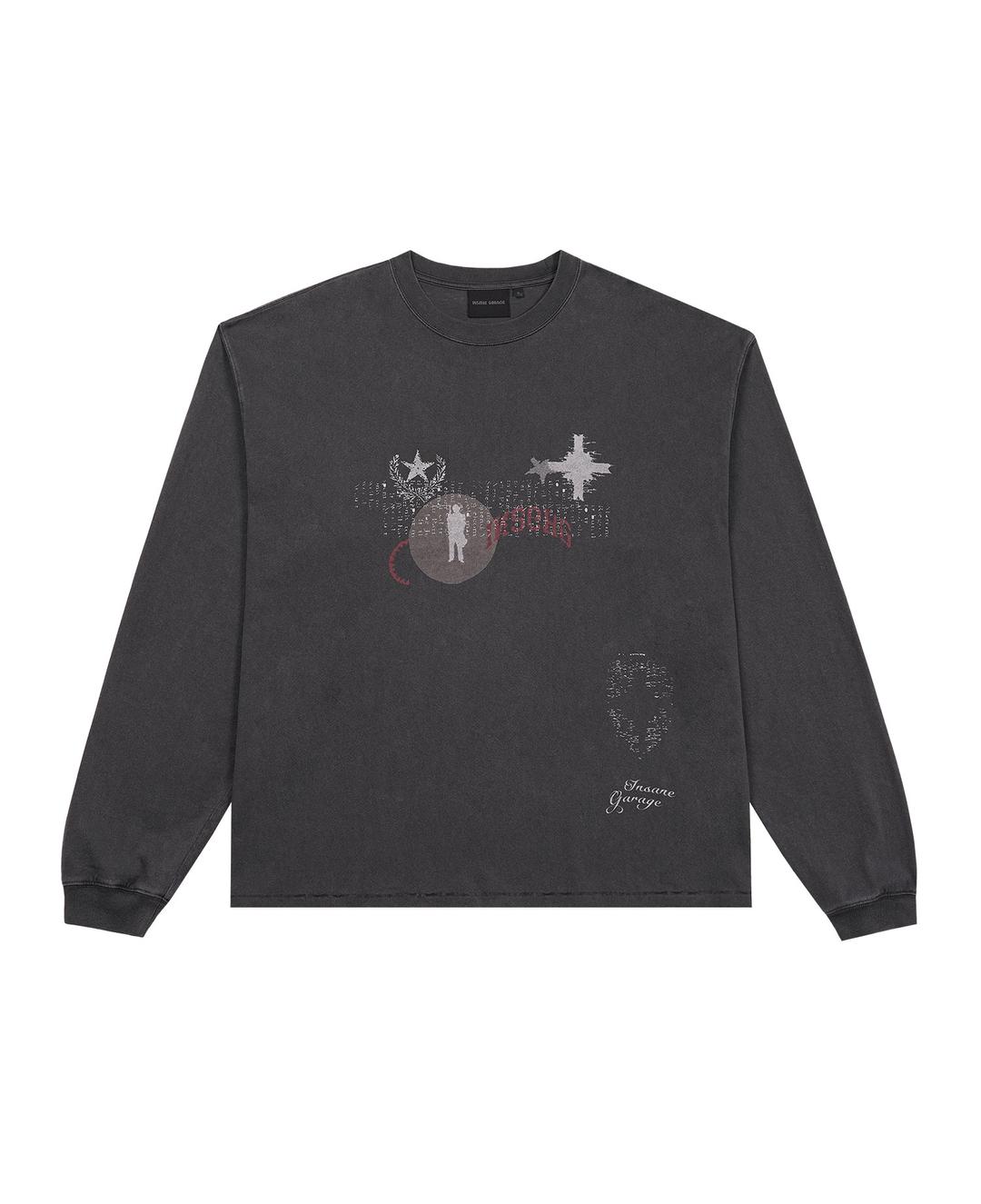 INSANE PIGMENT GRAPHIC LONG SLV_CHARCOAL