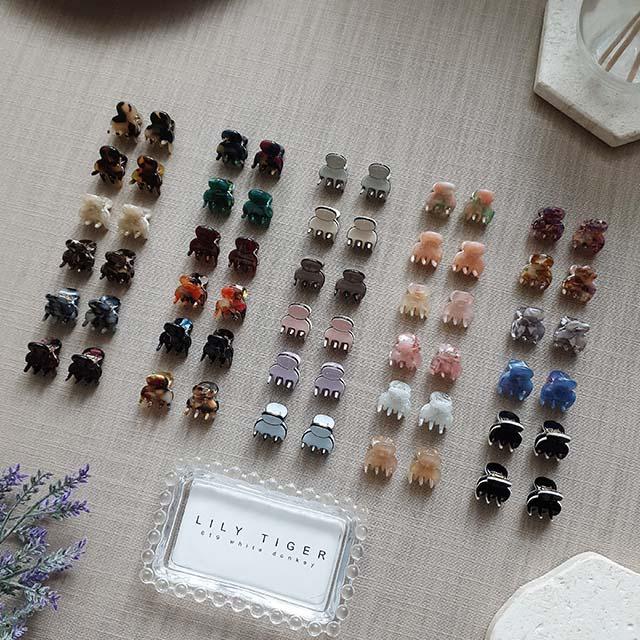 프랑스핀 미니 집게핀 31컬러 (2개1쌍)