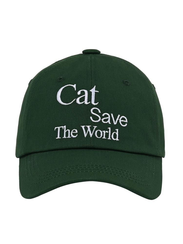 Cat Save The World ballcap  - 캣 세이브 더 월드 볼캡 (그린)