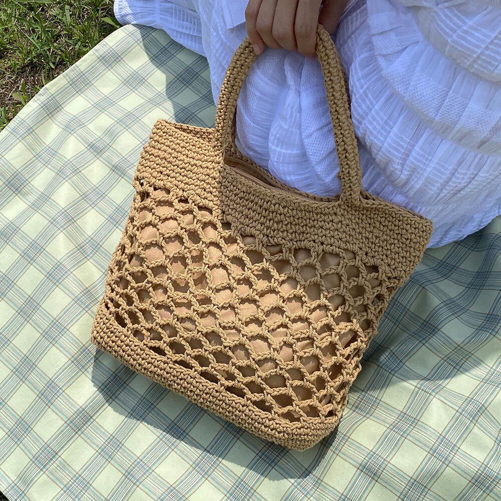 토트백 여성 니트 여름 휴양지 가방 백