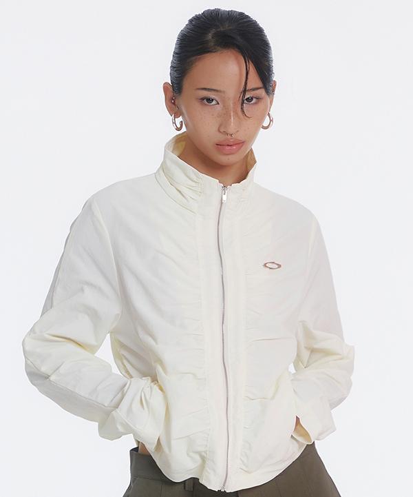 NOI1168 shirring wind jacket (cream)