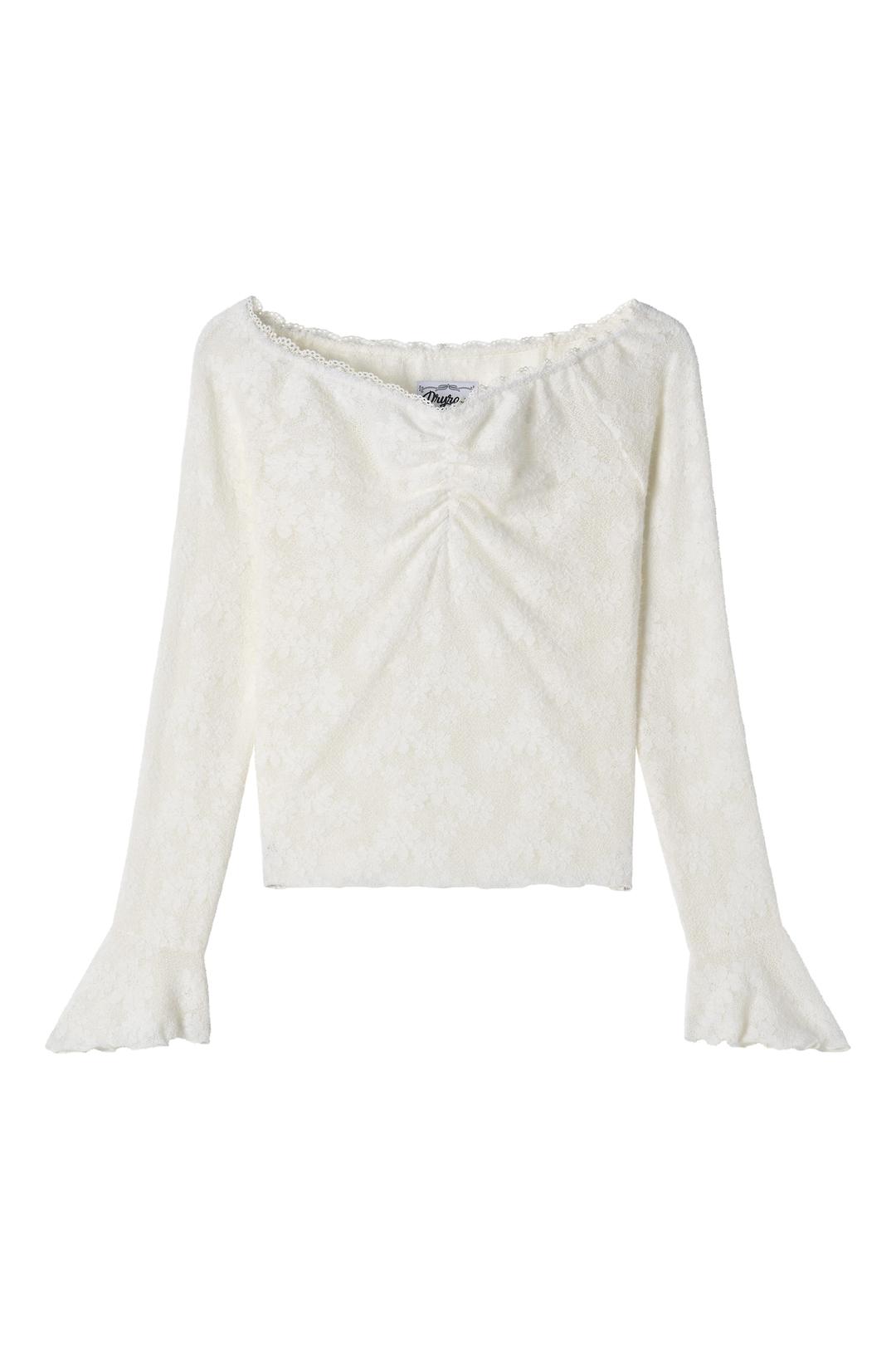FLOWER OFF-SHOULDER KNIT (CREAM)