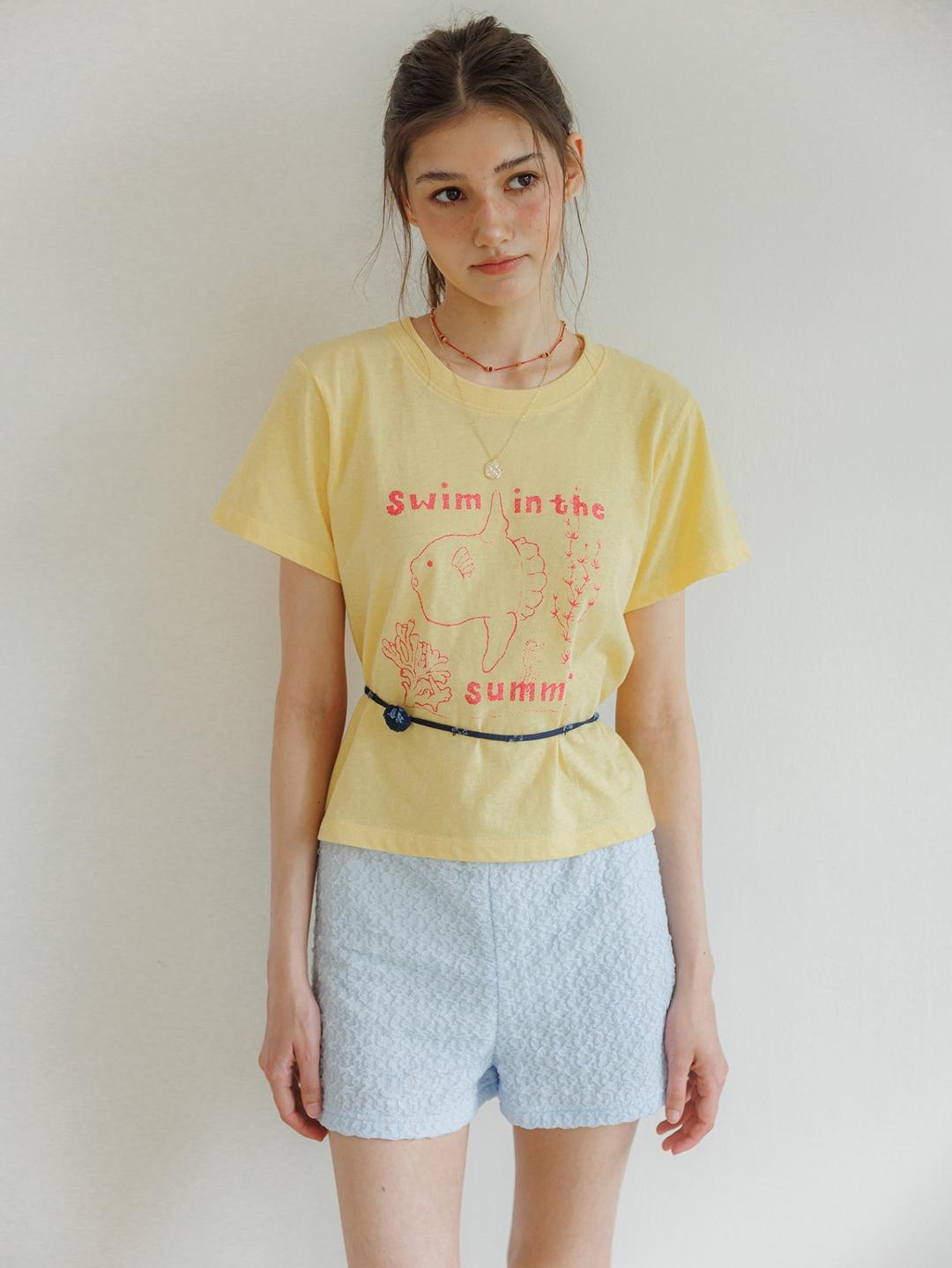 MOLA MOLA COTTONT-SHIRT - YELLOW