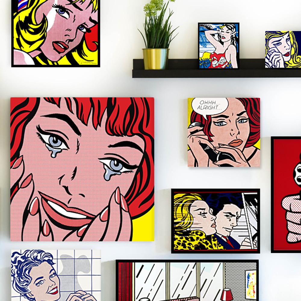 로이 리히텐슈타인 명화 그림 액자 직사각 캔버스 포스터 42종