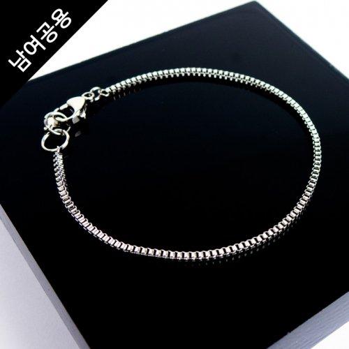 [남녀공용] 써지컬스틸 2미리 사각체인 팔찌 / GHMB-142