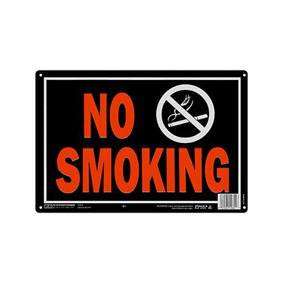 Aluminum No smoking sign orange