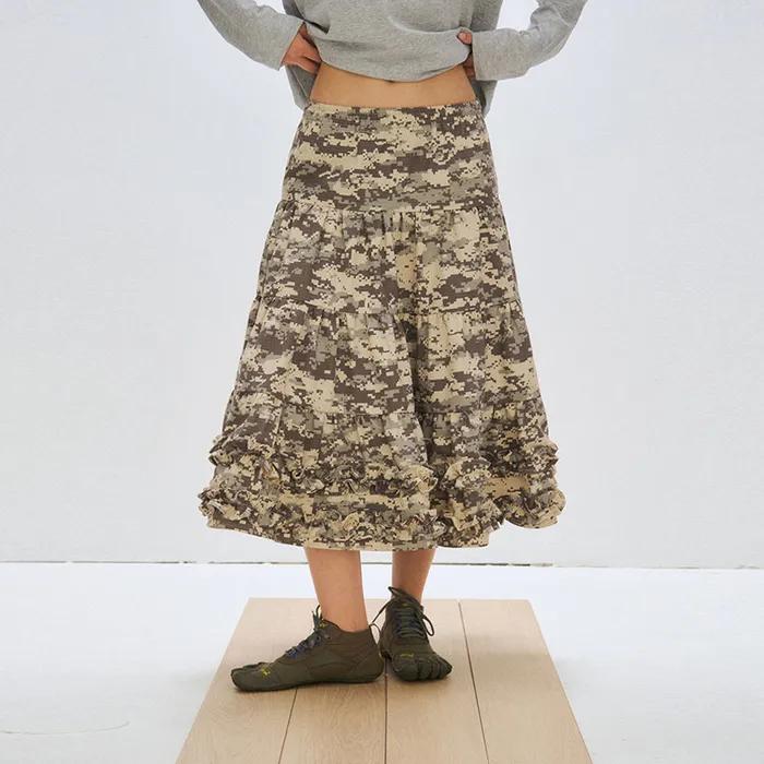 [2차] MIDDLE FRILL SKIRT, DIGITAL CAMO