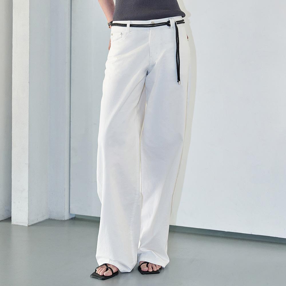 [W]Signature Low Rise Wide Jeans DCWPT004Ivory