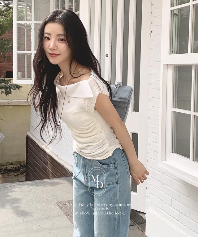 [오늘출발🚚]  New! 리므 카라넥 셔링 니트