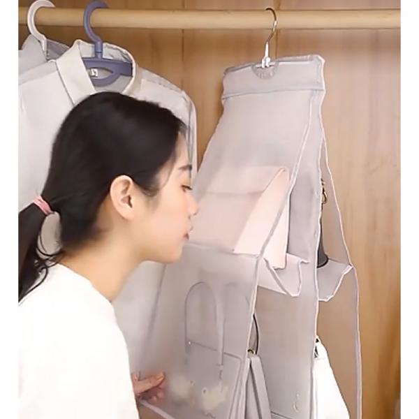 공간활용 메쉬 통풍 가방정리 보관함 8칸