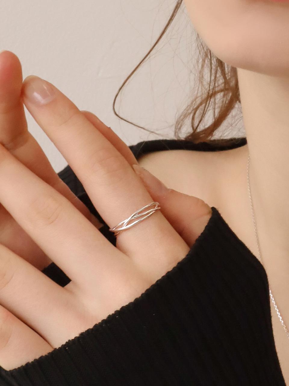 [bts 진 RM 착용] slim layered ring