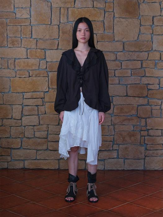 Asymmetric Lace Skirt