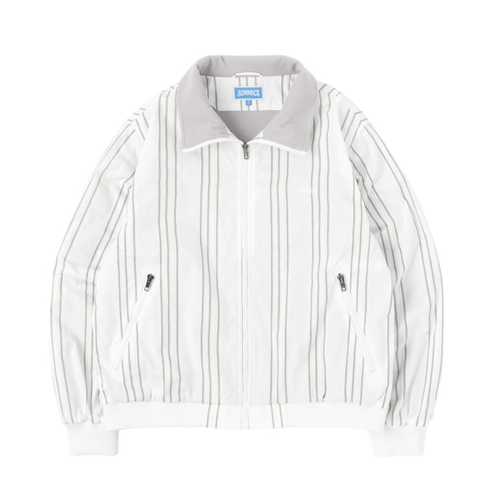 Striped Warm Up Jacket - Natural