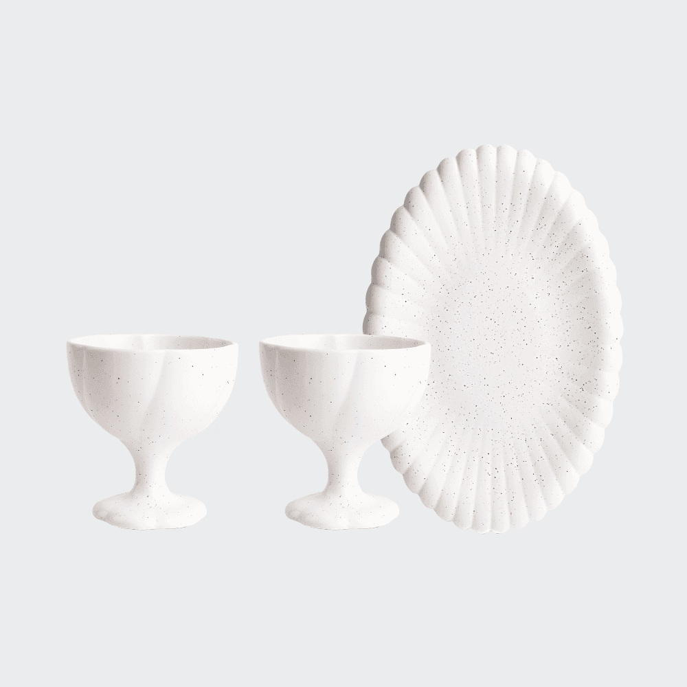 [5월셋째주출고] 블루밍 디저트볼2인/양면접시 1개 SET