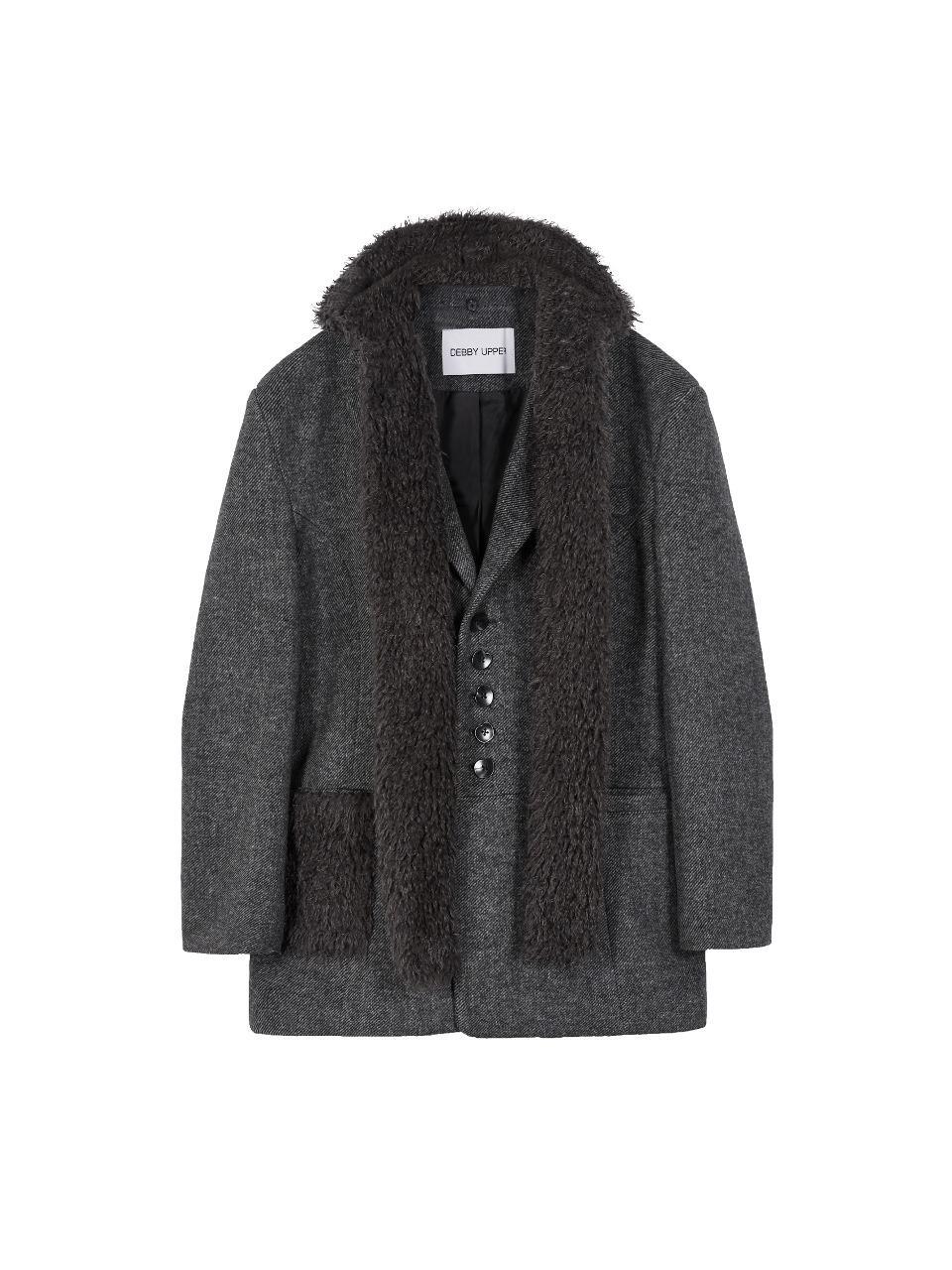 [12/18 예약발송]TOVEL HOODIE COAT BLAZER_CHARCOAL