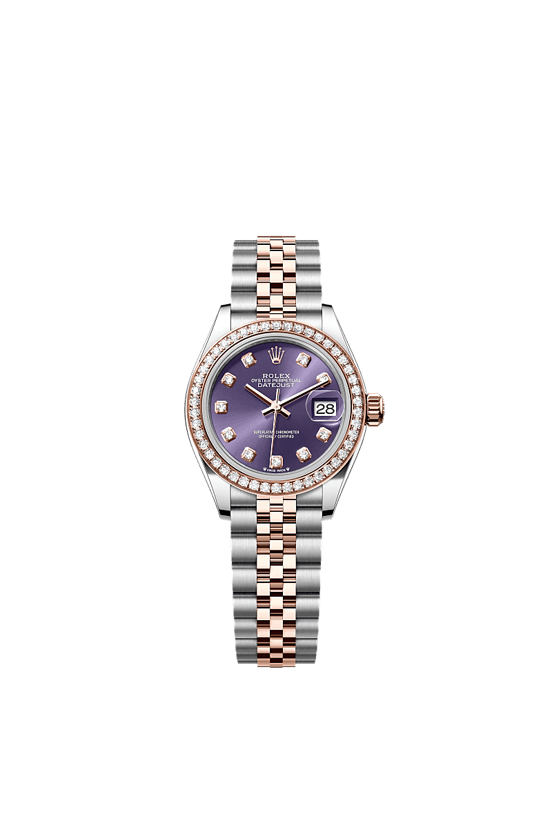 롤렉스 Lady-Datejust 시계: 오이스터스틸과 에버로즈 골드 - m279381rbr-0015
