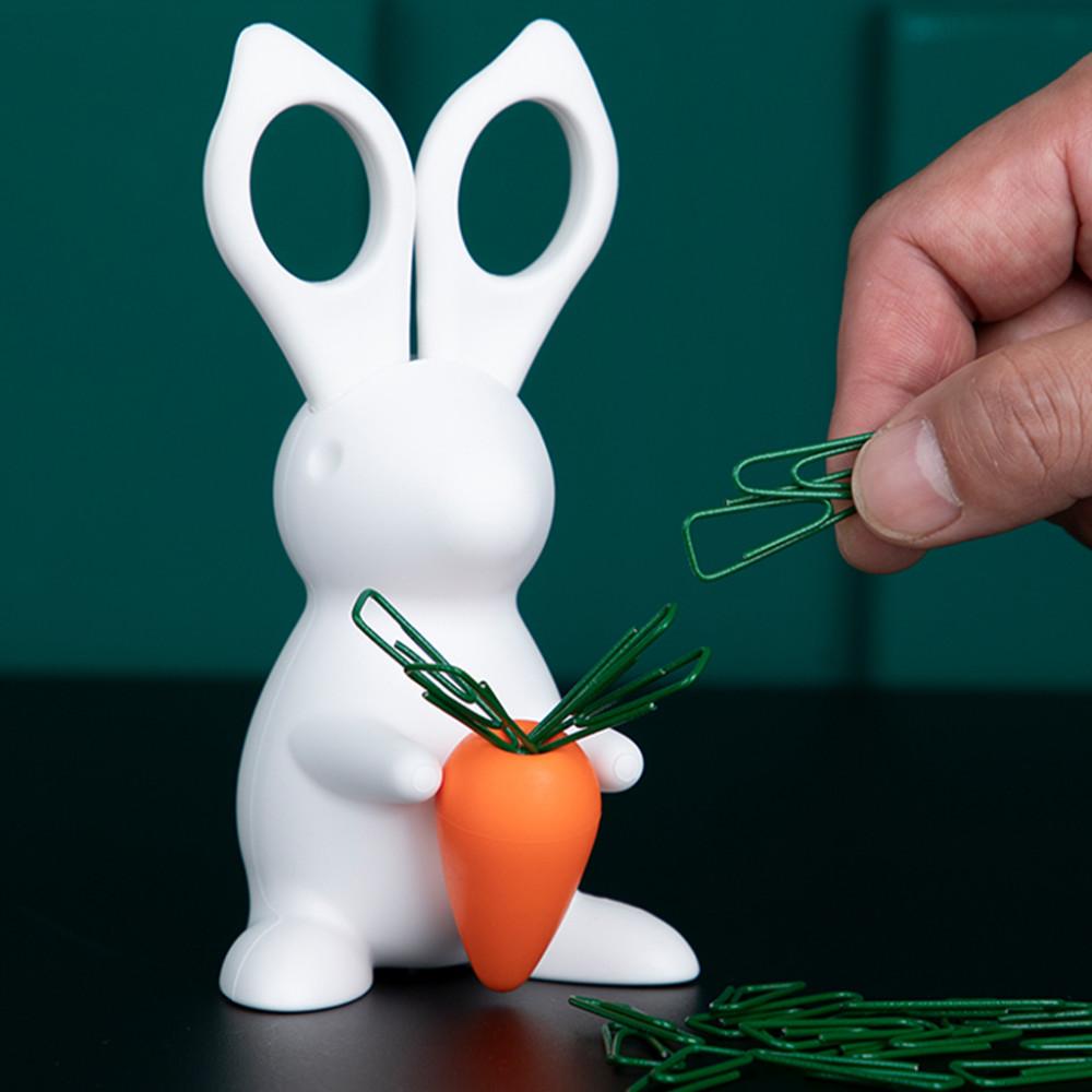 퀄리 토끼 가위 사무용 스탠딩 문구 귀여운 당근 디자인가위